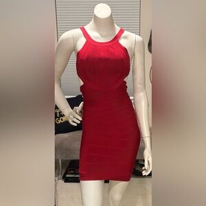 NWT Herve Leger lipstick red cutout bandage  Zariah